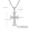 Vintage Cross Necklace S925 Silver Pendant Moissanite 5.0mm D-Class 1